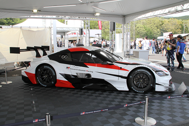 富士スピードウェイで展示される「GRスープラ スーパーGTコンセプト」
