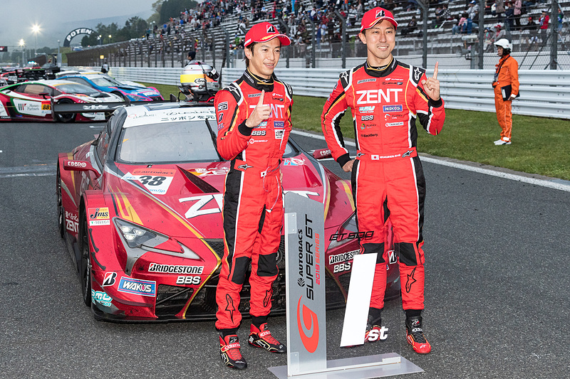 GT500クラス優勝の38号車 ZENT CERUMO LC500（立川祐路/石浦宏明組、BS）