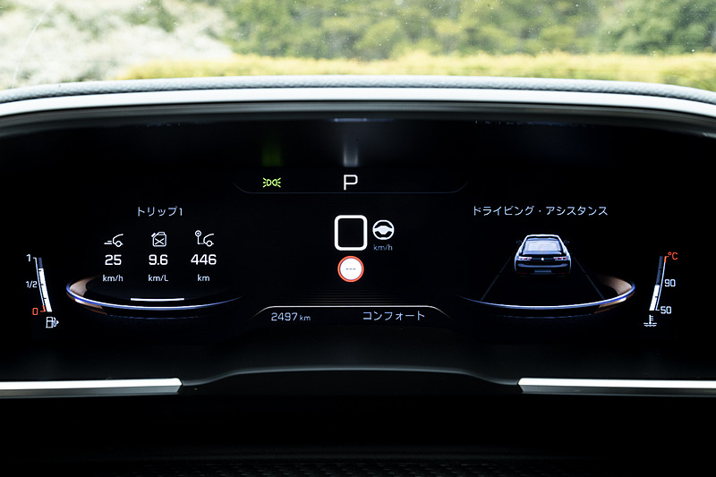 デジタルヘッドアップインストルメントパネルは好みによって表示を変えられる