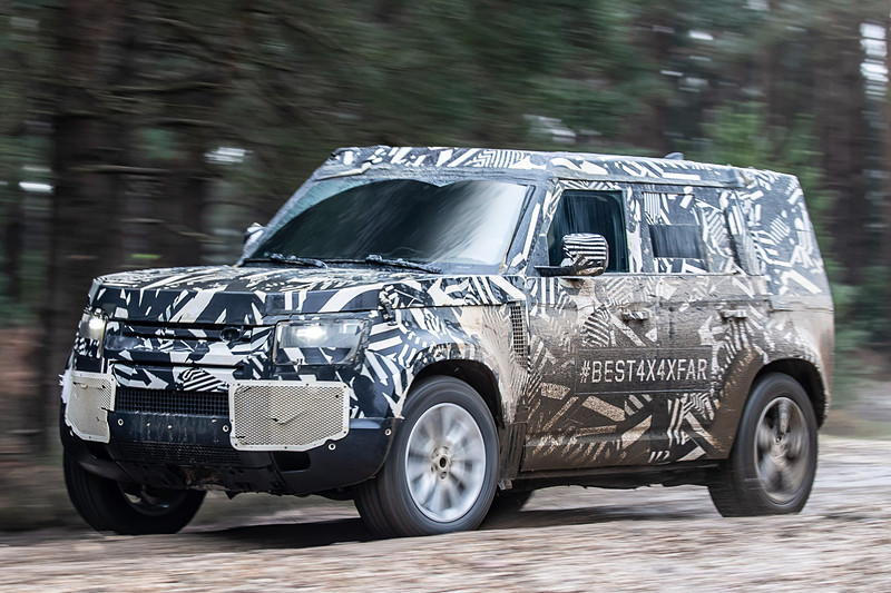 新型「ディフェンダー（DEFENDER）」のプロトタイプ車両