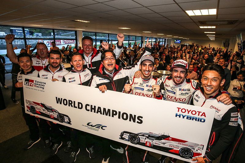WEC 第7戦スパ・フランコルシャン6時間レースでTS050 HYBRID 8号車が優勝。2014年以来2度目となるWECのチームタイトルを決めた