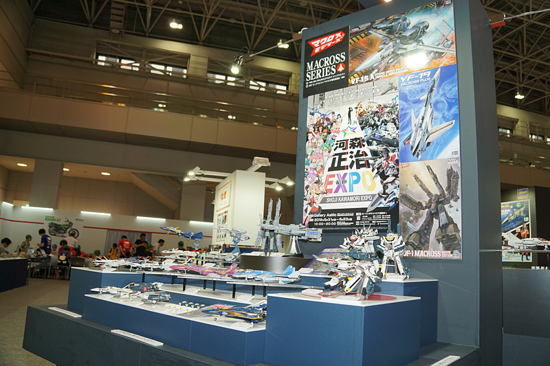 飛行機、船、自動車、フィギュア、AFV（装甲車）、建機・農機、キャラクターといった幅広いジャンルのプラモデル製品を展開するハセガワブース