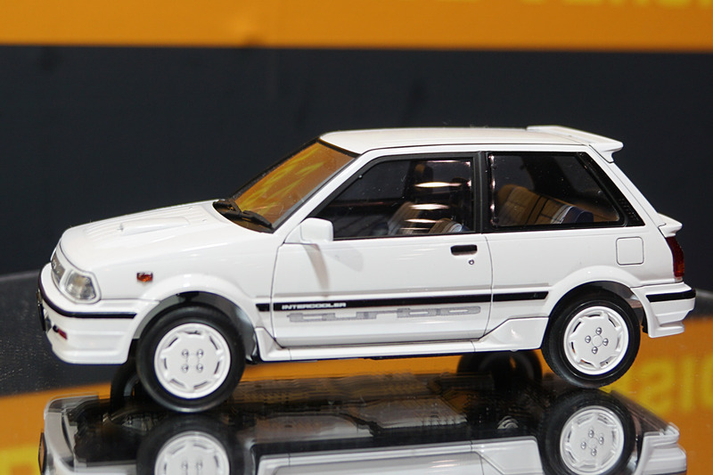 1/24スケールのプラモデル「トヨタ スターレット EP71 ターボS（3ドア）後期型」