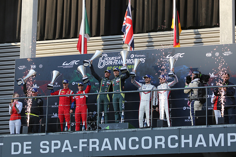 LMGTE-Proクラスで今期初優勝したアレックス・リン/マキシム・マルタン組のASTON MARTIN RACING 97号車