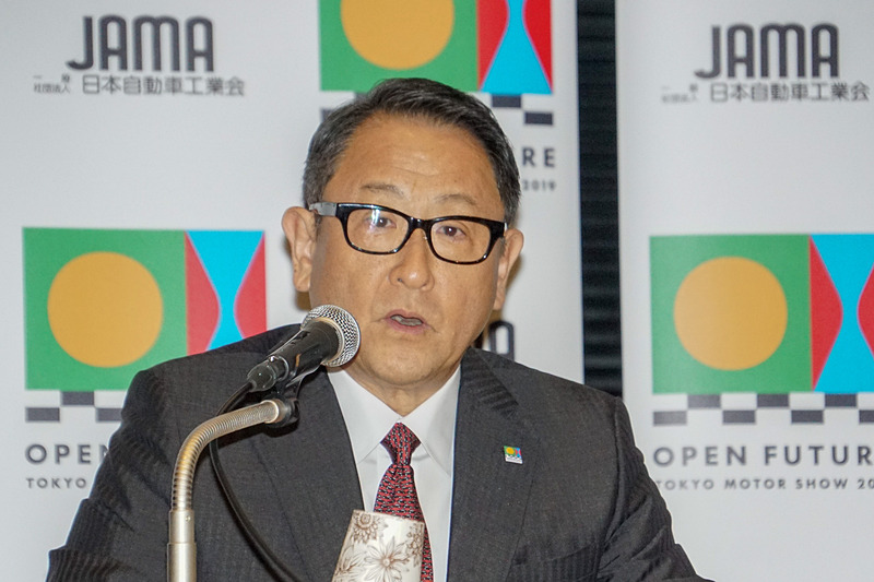 一般社団法人日本自動車工業会 会長でトヨタ自動車株式会社 代表取締役社長の豊田章男氏