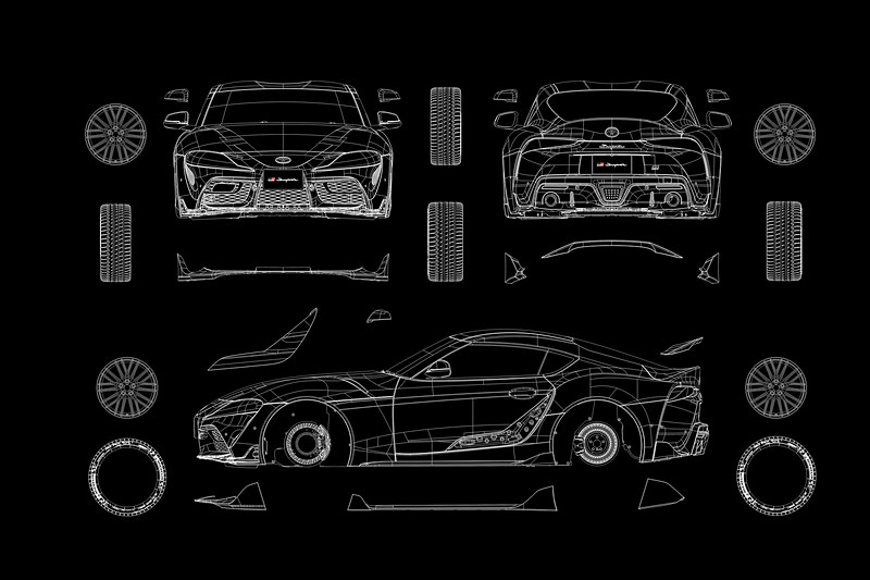 新型スープラの透視図