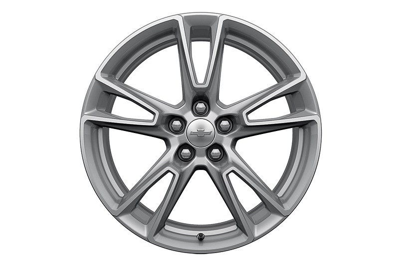 カマロ LT RS“SHOCK EDITION”は、5スプリットスポーク ブライトシルバーペインテッドアルミホイールを装着。シートはノーマルシートを採用