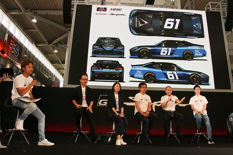 ナスカーに参戦し、米国を主戦場としている服部代表は、スープラが復活することが米国でも報道された際に大きな反響があり、「スープラの人気って日本だけかと思っていたんですが、アメリカにいて『世界的に人気があるんだな』って本当に分かりました」とコメント。また、7月5日に米国 デイトナで行なわれるシーズン第16戦からスープラでナスカー エクスフィニティシリーズに参戦。「アメリカからスープラを盛り上げていきたい」と意気込みを語った