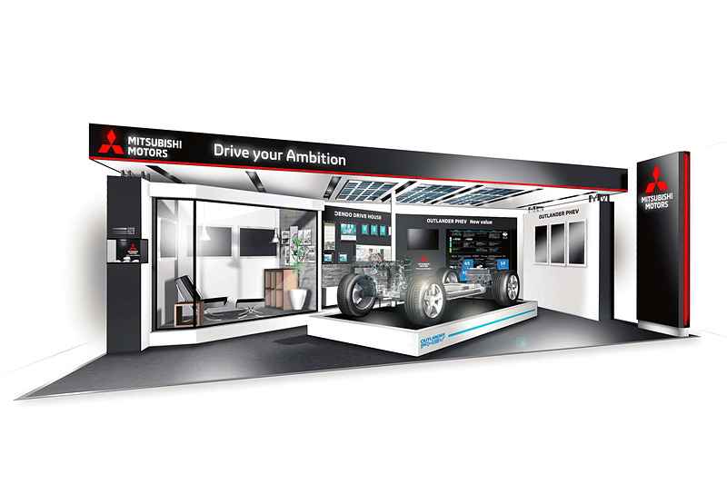 三菱自動車ブースの展示イメージ