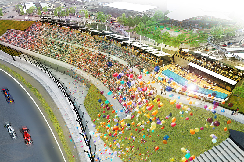 鈴鹿サーキット 国際レーシングコースの最終コーナーに新たな観戦席「COURSE VIEW TERRACE」オープン