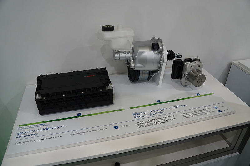 48Vハイブリッド用バッテリーと電動ブレーキブースター