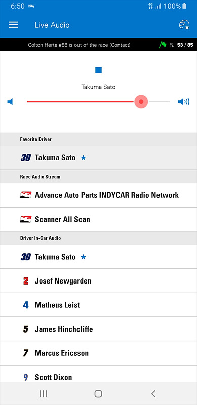 ドライバーとピットクルーの無線も聞ける