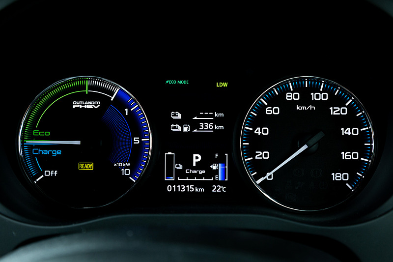 急速充電前の全体の走行可能距離は336km