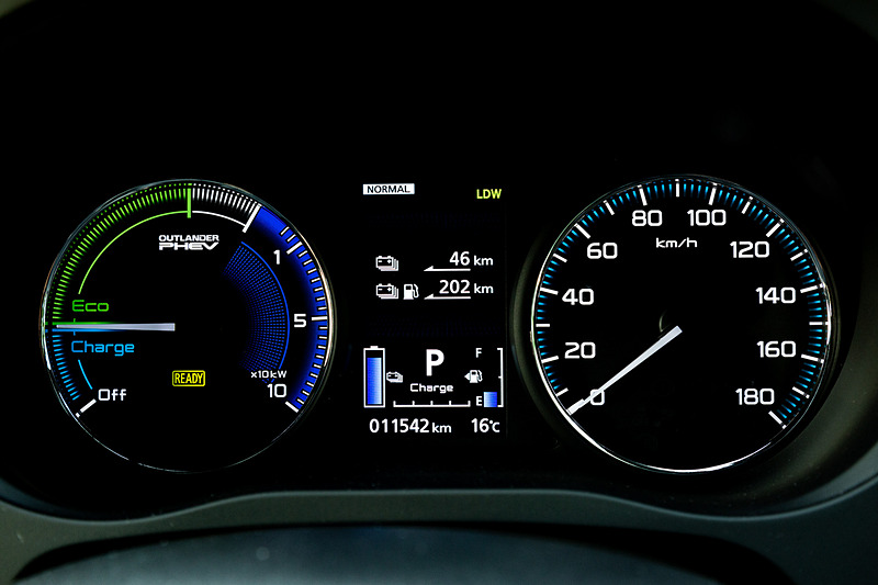 急速充電後、バッテリーの走行可能距離は46kmになるとともに、全体の走行可能距離は202kmに