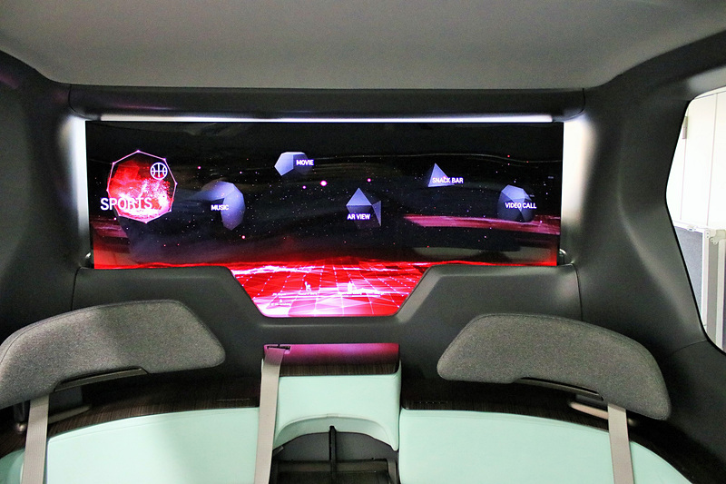 スクリーンに表示されるコンテンツのメニュー