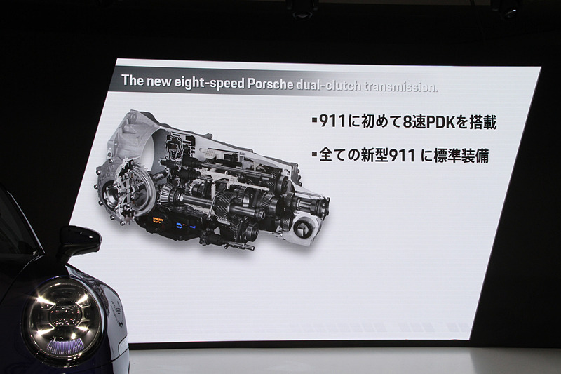 トランスミッションは911初採用の8速PDK