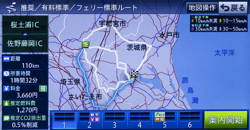 2014年データの6ルート地図