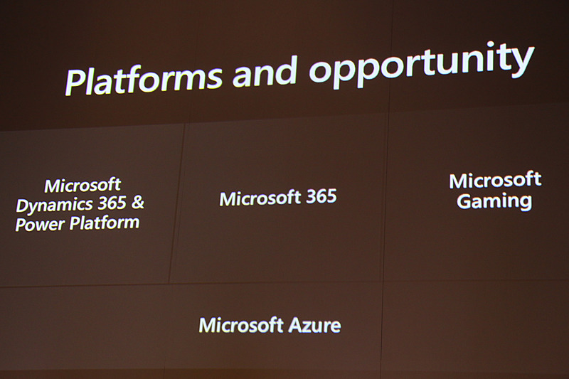 マイクロソフトでは4つのクラウドテクノロジーを運用