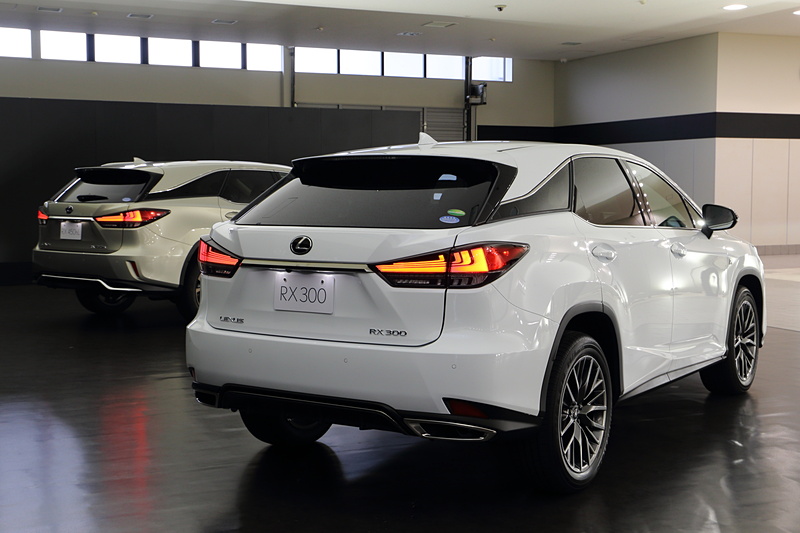 リアコンビネーションランプのL字型に発光するエリアを上側に変え、リアバンパーも意匠変更を実施