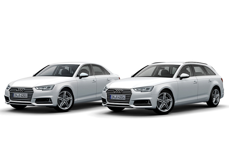 セダンタイプのA4 マイスターシュトュック（左）と、ワゴンタイプのA4 アバント マイスターシュトュック（右）
