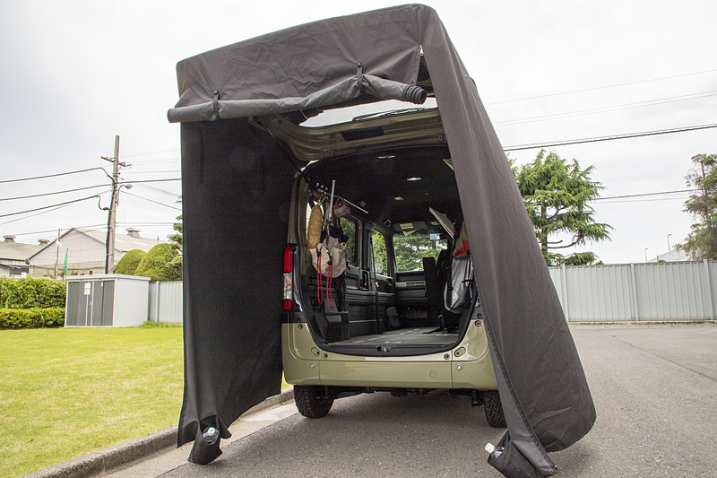 リア面をロールアップした状態