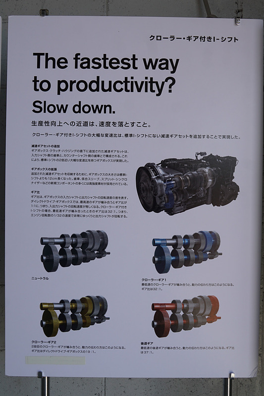 超重量物輸送用としてオプション設定している「クローラーギヤ付き I-シフト」