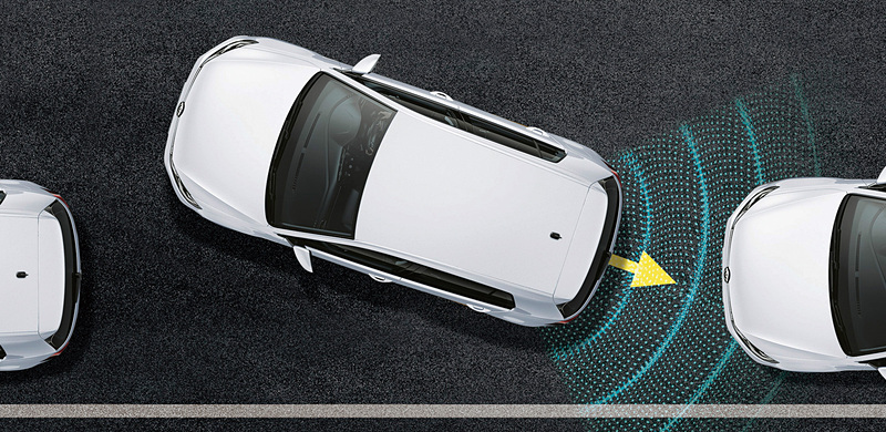 「パークディスタンスコントロール」の作動イメージ