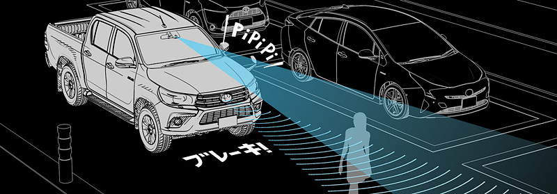 プリクラッシュセーフティの検知機能を向上して、夜間の歩行者にも対応