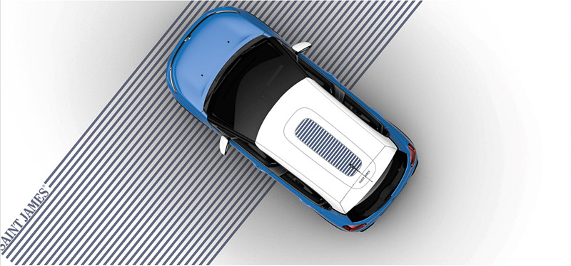 「コバルトブルー」のルーフ