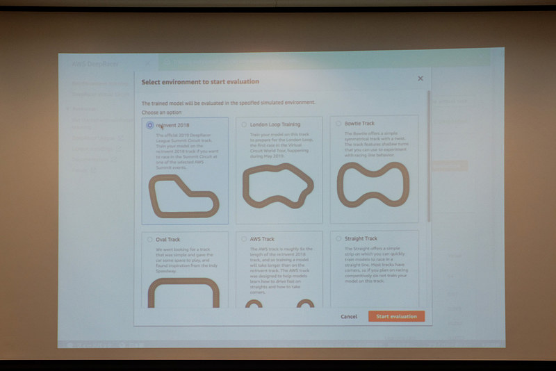 仮想空間に用意されているコースはさまざま
