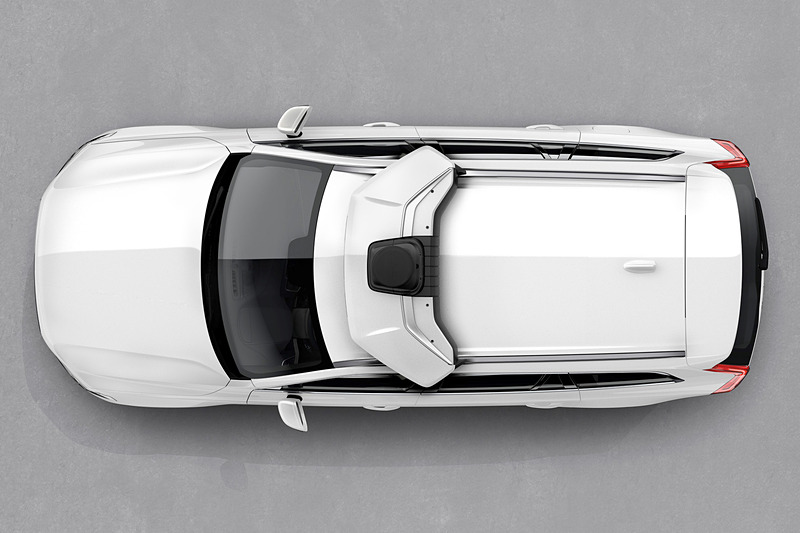 ルーフ上に自動運転向けのセンサーユニットを搭載する