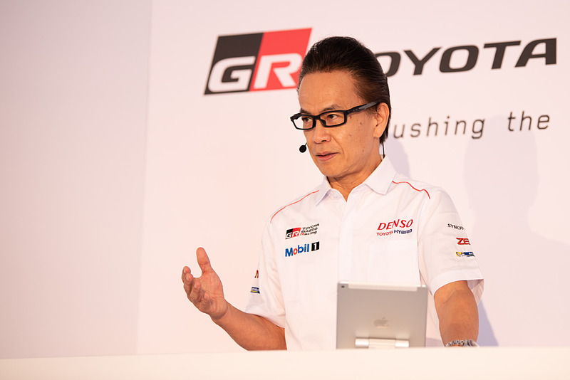ル・マンで「ハイパーカー」参戦を発表する、トヨタ自動車株式会社 副社長 兼 GAZOO Racing Company President 友山茂樹氏