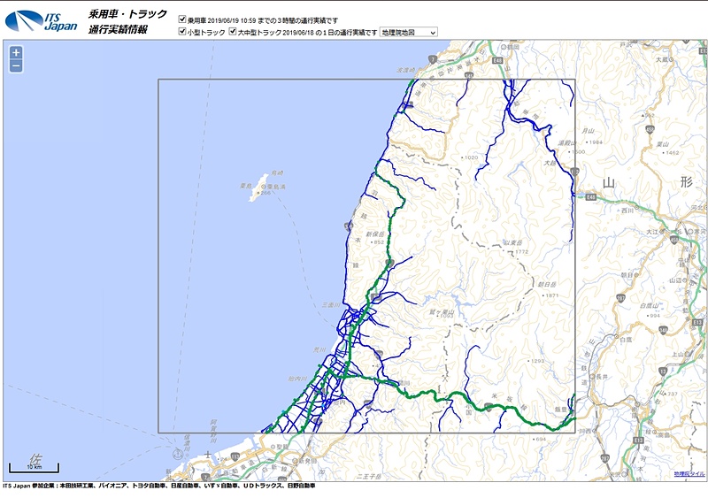 ITS Japanが公開した「乗用車・トラック通行実績情報」