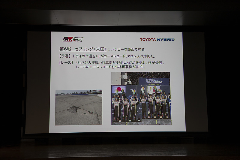 第6戦 セブリングでは8号車が優勝。7号車は他車とのアクシデントにより後退