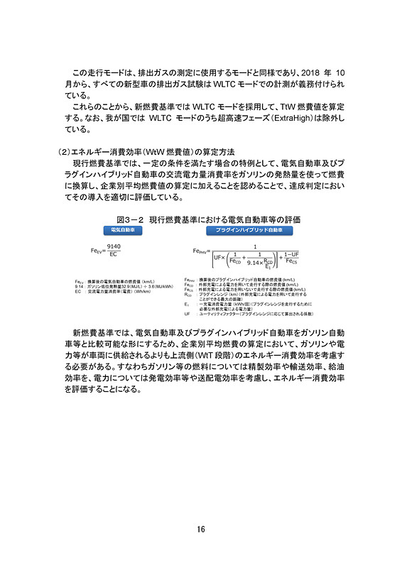 乗用車の新たな燃費基準に関する報告書