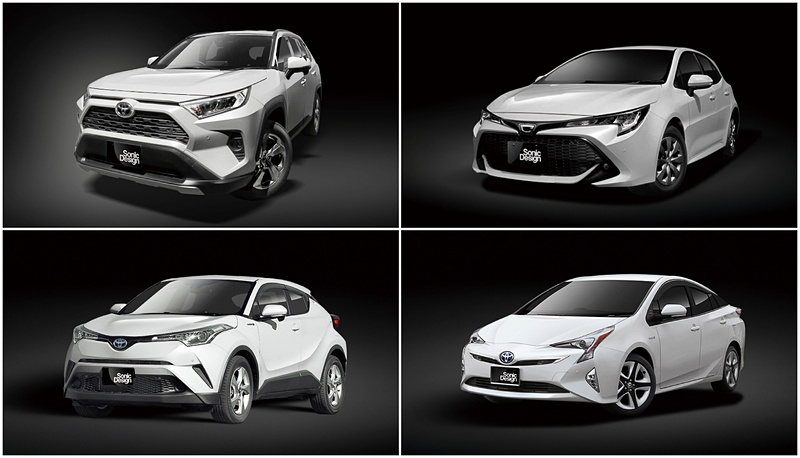 RAV4、カローラスポーツ、C-HR、プリウスの実車でソニックプラスのサウンドを体験できる