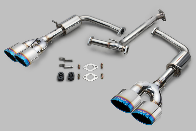 「トヨタ ハリアー」（ASU6＃、AVU65、ZSU6＃）に対応する「エキゾーストシステム・トムスバレル」（テールカッターはチタンテール）