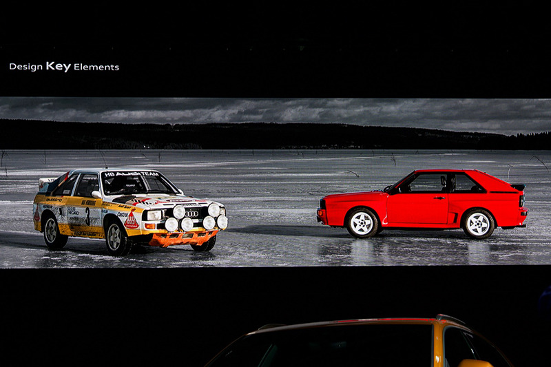 初代アウディ スポーツ・クワトロをデザインディテールのモチーフとしている