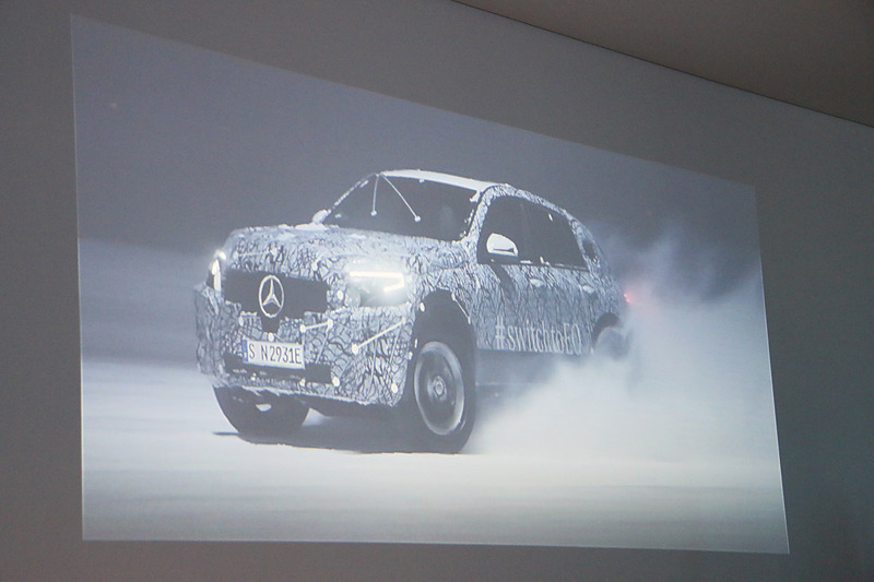 ムービーで紹介された雪山でのEQCのテストシーン