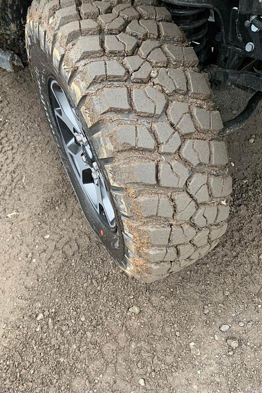 ラングラーに装着されていた、BFグッドリッチのマッドテレーンタイヤ