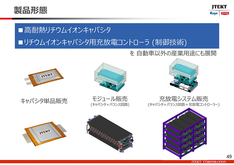 高耐熱リチウムイオンキャパシタの製品形態