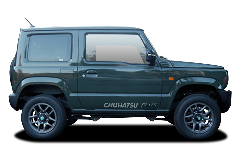CHUHATSU PLUS MULTI ROADで前後共に約15～20mm車高をアップしたジムニー