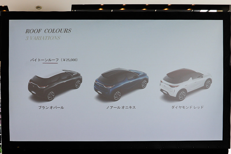ルーフカラーは3色を用意