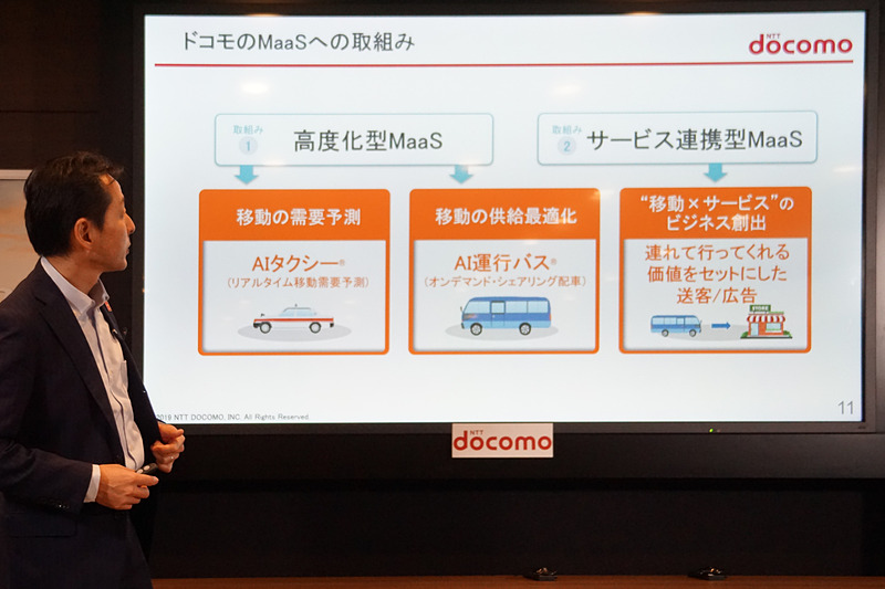 自動車メーカーとの取り組みなどを紹介するスライド
