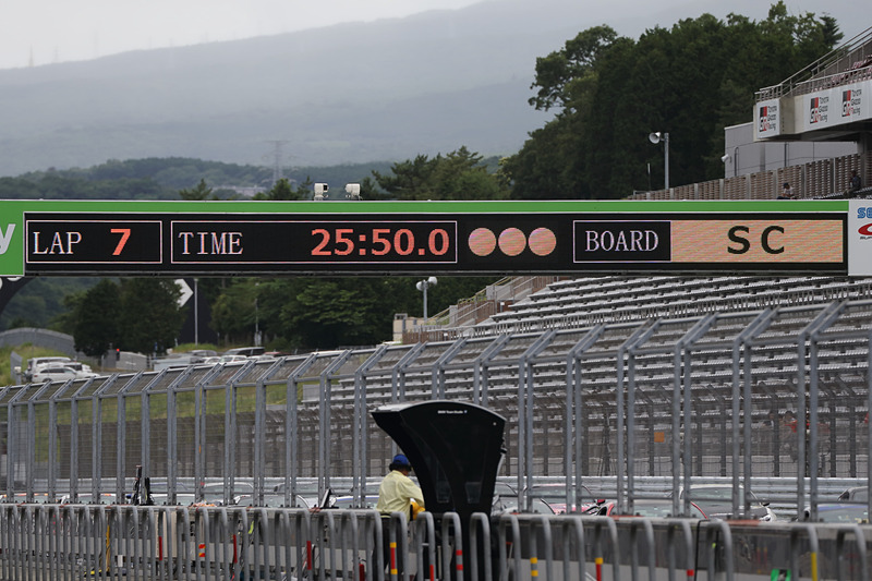 セーフティカーの導入後、赤旗でレースは一時中断するも、残り3周のウルトラスプリントレースが開催された。超緊張なんですけど……