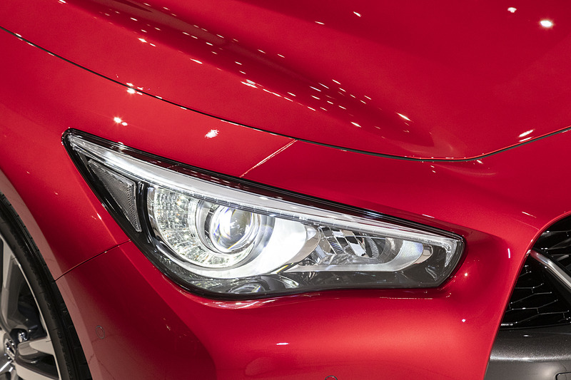 ヘッドライトの点灯パターン。全車LEDタイプでGT TYPE P以上にはハイビームアシストとアクティブAFSが備わる