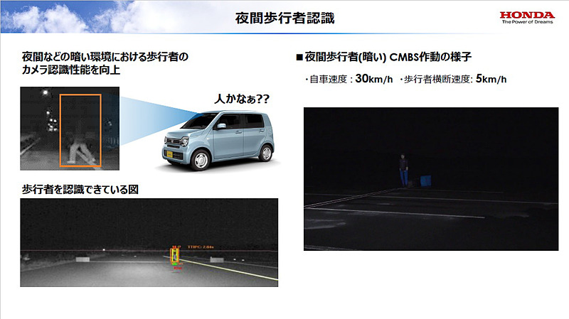 CMBSにおける夜間歩行者認識性能をさらに強化