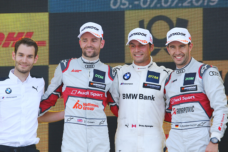 優勝のブルーノ・スペングラー、2位ジャミー・グリーン、3位マイク・ロッケンフェラーのベテラン勢が表彰台を独占した