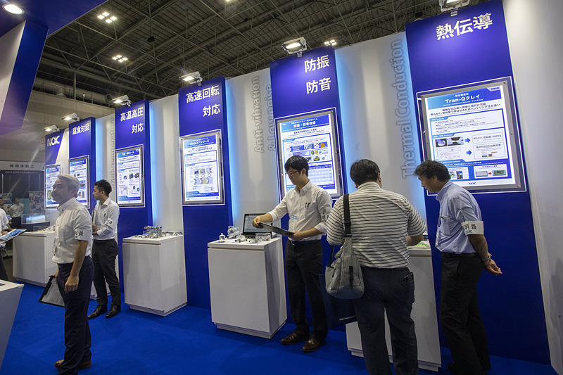 横浜のレポートでも紹介したNOKは名古屋にも出展。オイルシールでは日本国内シェア第1位の企業だ