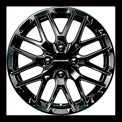 ブラックスパッタリング仕上げの15インチアルミホイール「MS-034」（3万5640円/本）